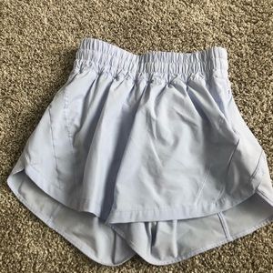 Lululemon light blue athletic shorts